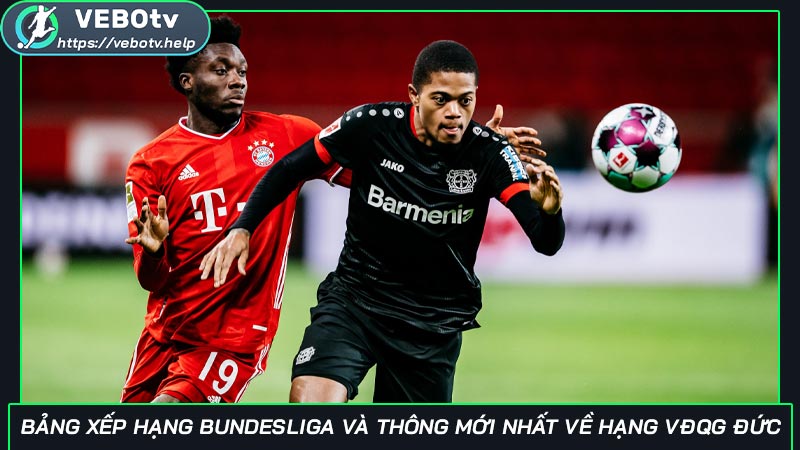 Bảng xếp hạng Bundesliga và thông mới nhất về hạng VĐQG Đức